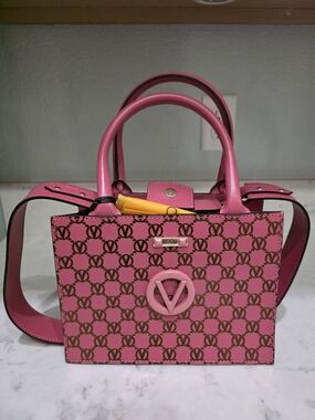 Valentino Marie Monogram Tote in Pink/Mauve NWT